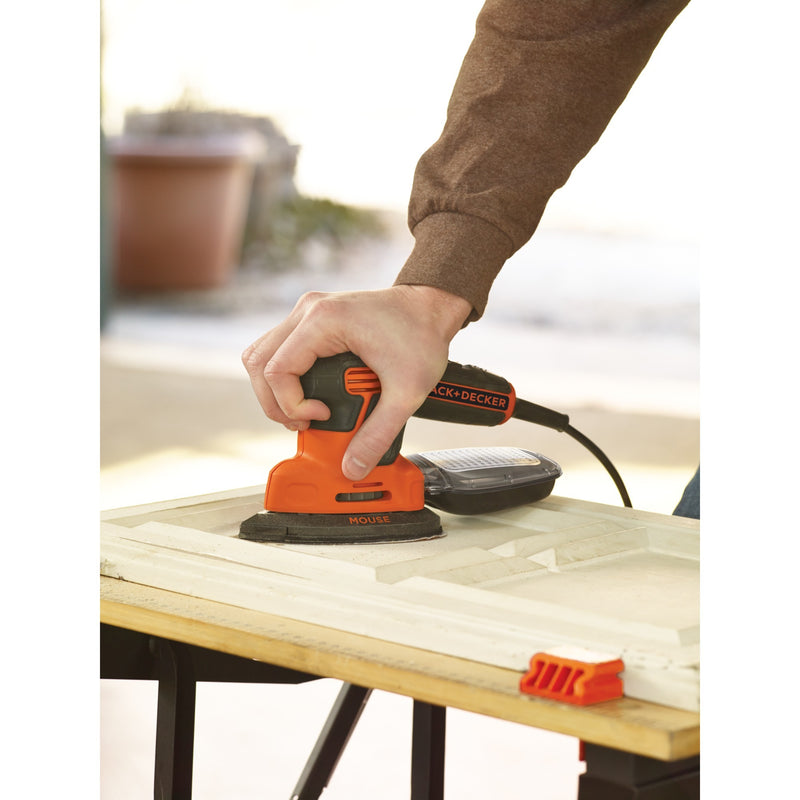 Load image into Gallery viewer, Black+decker 120 watt mouse detailschuurmachine ka2500k-qs deltaschuurmachine (oranje zwart, accessoires en koffer inbegrepen)

