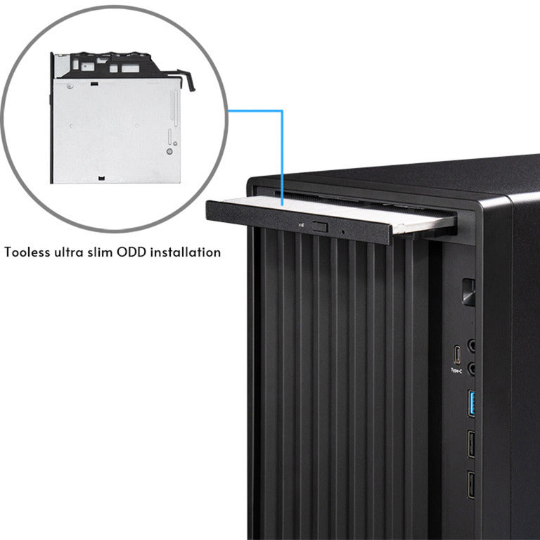 Load image into Gallery viewer, Chieftec uni bs-20b-op mini tower behuizing (zwart | 3x usb-a | 1x usb-c)
