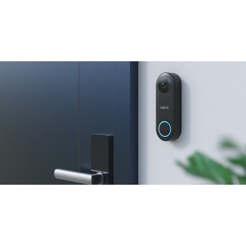 Cargue la imagen en el visor de la galería, Reolink smart 2k+ bedrade poe videodeurbel met gong (zwart)
