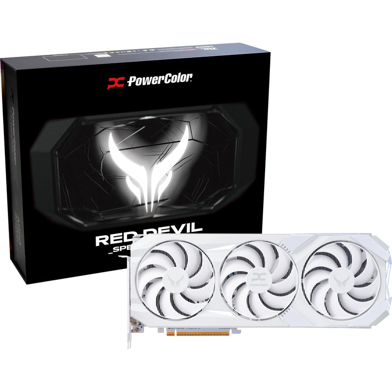 Load image into Gallery viewer, Powercolor radeon rx 9070 xt red devil spectral white 16gb gddr6 grafische kaart (wit, rdna4, gddr6, 3x displayport, 1x hdmi)
