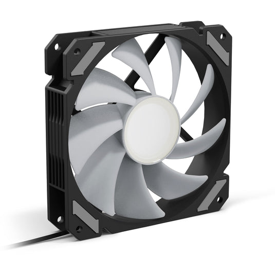 Sharkoon shark mirror rgb pwm case fan (zwart, 120 x 120 x 25 mm)