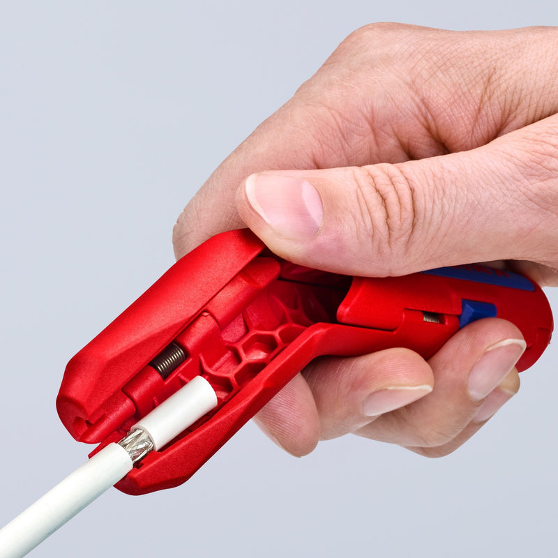 Load image into Gallery viewer, Knipex ergostrip universeel kabelstrip- ontmantelingsgereedschap (rood blauw)
