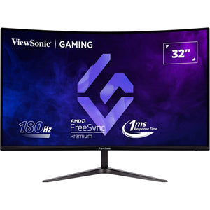 Viewsonic vx3218c-2k 32 curved gaming monitor (zwart, 2x hdmi, 1x displayport, 180 hz)