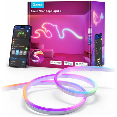 Govee slimme witte neon ledstrip 4m matter rgbic - extra flexibel
