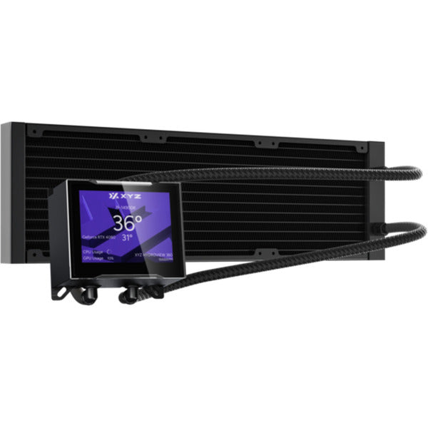 Laden Sie das Bild in Galerie -Viewer, Xyz pc gear hydroview aio 360 waterkoeling (zwart, argb, pwm)
