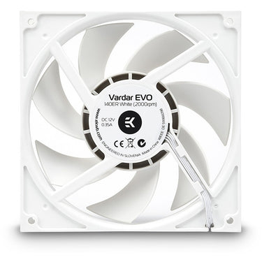 Ekwb ek-vardar evo 140er white bb (500-2000) case fan (140 x 140 x 25 mm, pwm)