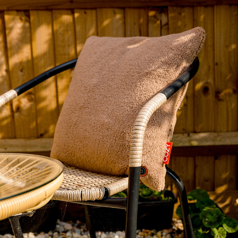Load image into Gallery viewer, Cozy una woolly 45 x 45 cm draadloos warmtekussen (lichtbruin, powerbank 5000 mah)
