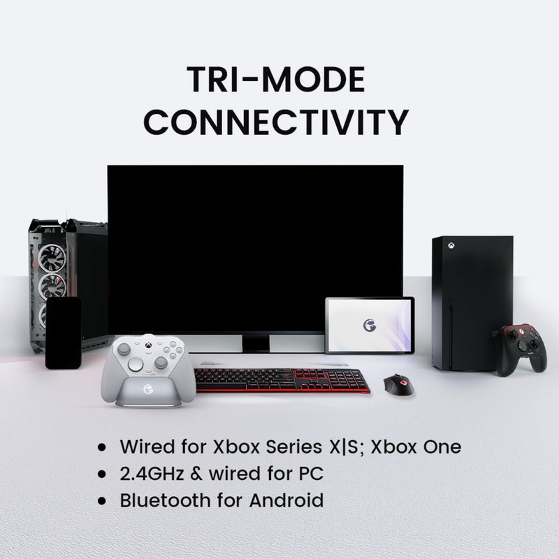Afbeelding laden in galerijviewer, Gamesir g7 pro tri-mode - shadow ember gamepad (zwart donkerrood, xbox series x|s, xbox one, pc, android, steam)
