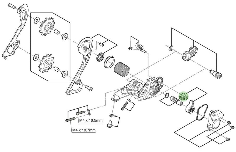 Load image into Gallery viewer, Shimano cam unit for rd-m820 786 675 640 615
