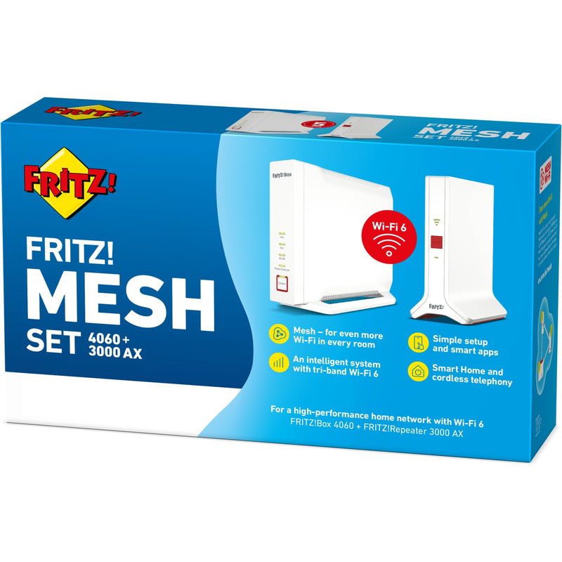 Load image into Gallery viewer, Fritz! mesh set 4060 + 3000 ax edition international mesh router (wit)
