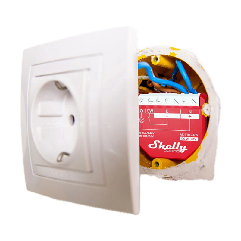 Afbeelding laden in galerijviewer, Shelly wave 1pm eu lr schakelaar (rood, z-wave, z-wave+)
