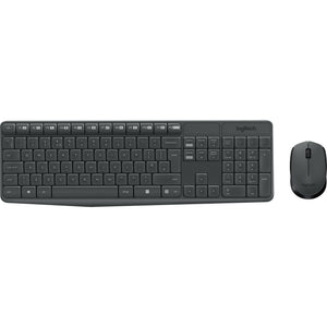 Logitech mk235 draadloze desktopset (zwart, us-international lay-out (qwerty))