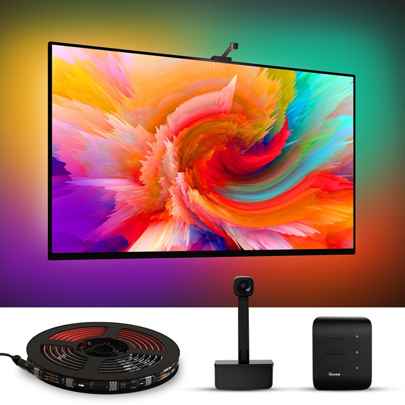 Laden Sie das Bild in Galerie -Viewer, Govee h6199 dreamview t1 tv achtergrondverlichting sfeerverlichting (5 meter, rgbic, wifi, bluetooth, voor 75 - 85 inch tv's)
