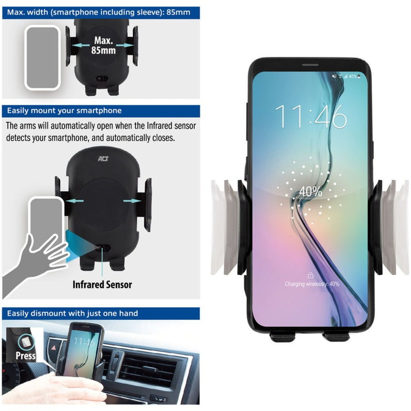 Afbeelding laden in galerijviewer, Act smartphonehouder ac9010 zwart
