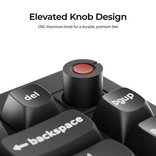 Keychron v1w-d3 8k qmk wired custom mechanical keyboard (zwart, us lay-out (qwerty), super brown, 75%, rgb leds, double-shot pbt, hot swap, 8k, knop)