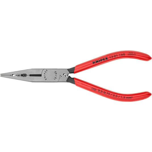 Knipex bedradingstang 13 01 160 (rood, lengte 160mm, krimpen 0,5 tot 2,5mm²)