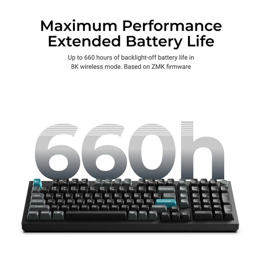 Keychron q5 ultra-m3 8k wireless custom mechanical keyboard (wit, us lay-out (qwerty), silk pom red, 96%, rgb, hot swap, 8k, 2.4 ghz | bluetooth 5.2 | usb-c)