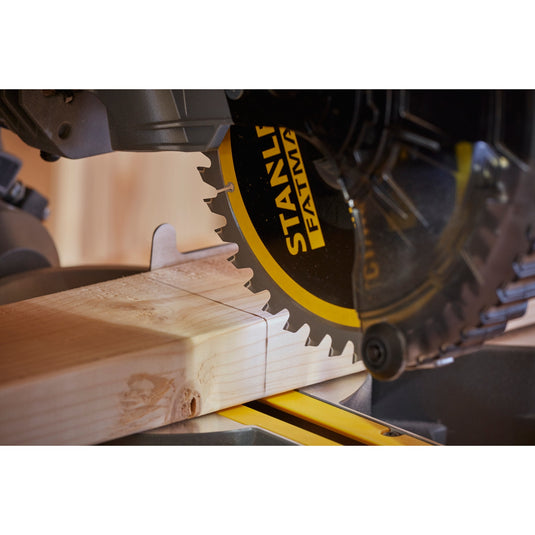 Stanley fatmax v20 18v 4.0ah 190 mm afkort- en verstekzaag (geel zwart, accu (18v, 4.0ah) en oplader (2a) inbegrepen)