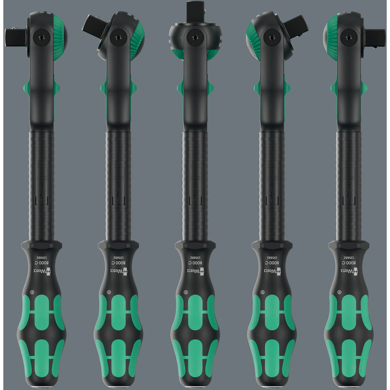 Load image into Gallery viewer, Wera 8000 c black edition zyklop speed ratel met 1 2 aandrijving (zwart groen)
