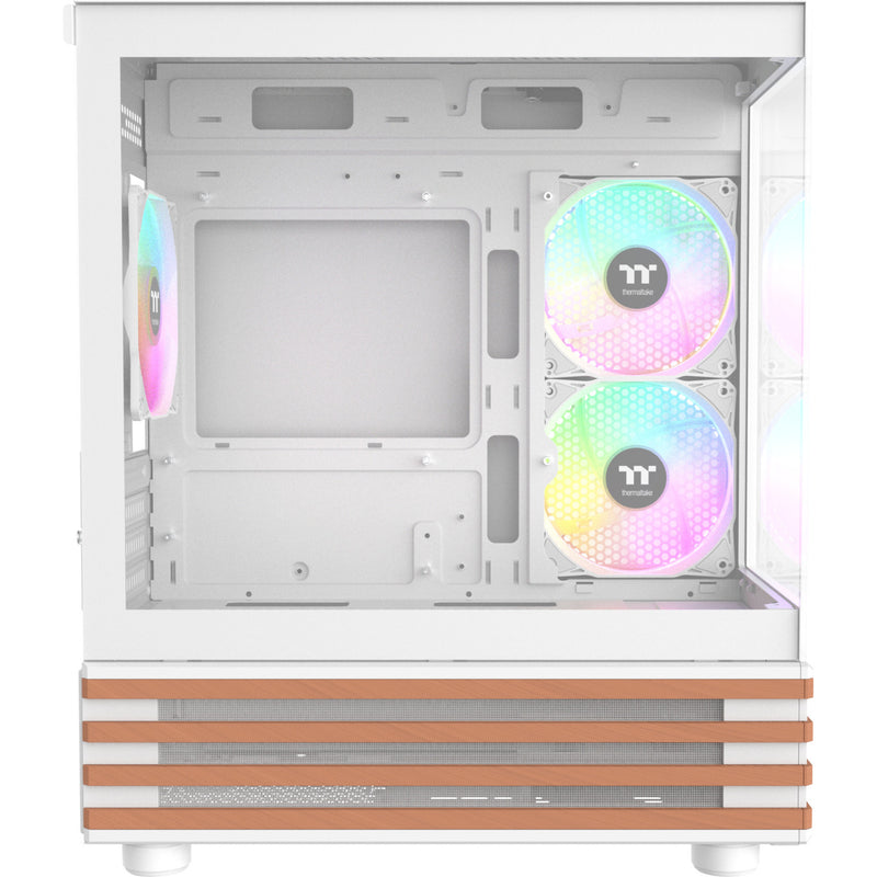 Load image into Gallery viewer, Thermaltake view 170 ws argb mini tower behuizing (wit houtkleur | 2x usb-a | rgb | tempered glass)
