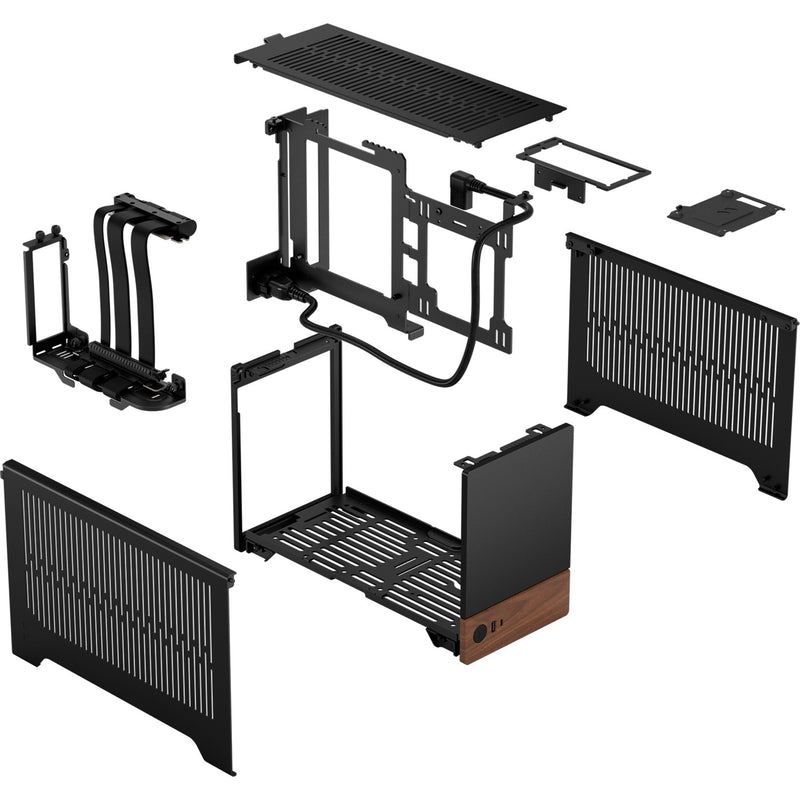 Load image into Gallery viewer, Fractal design terra mini tower behuizing (grafiet houtkleur | 1x usb-a | 1x usb-c)
