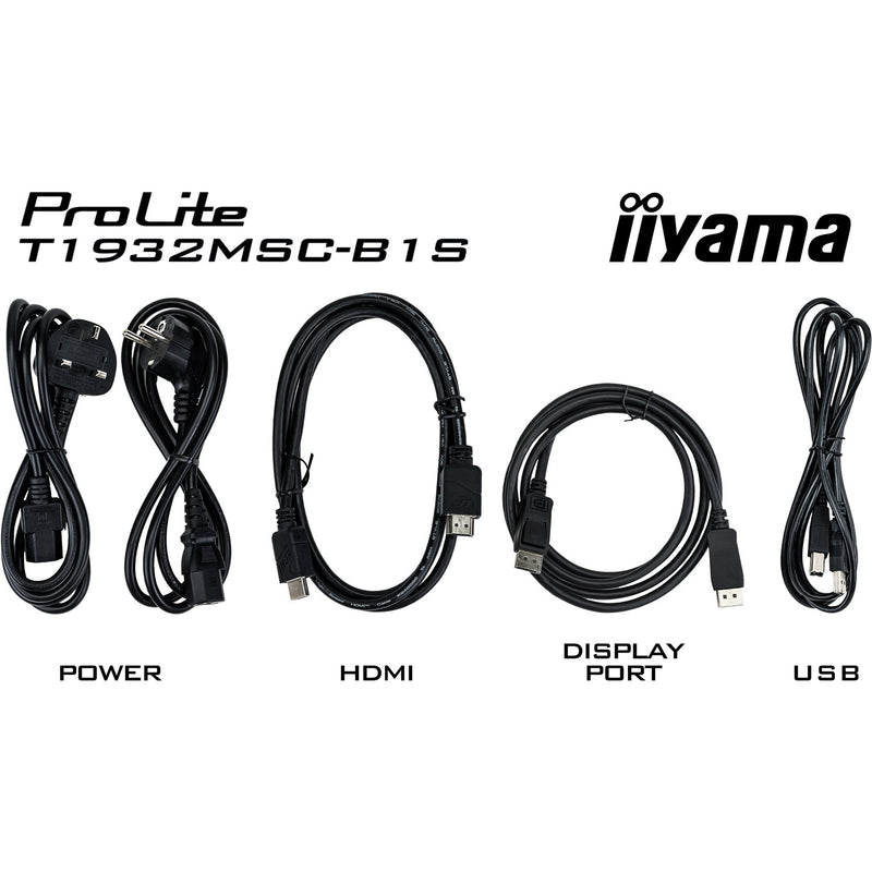 Load image into Gallery viewer, Iiyama prolite t1932msc-b1s 19 touchscreen monitor (zwart, hdmi, displayport, vga)

