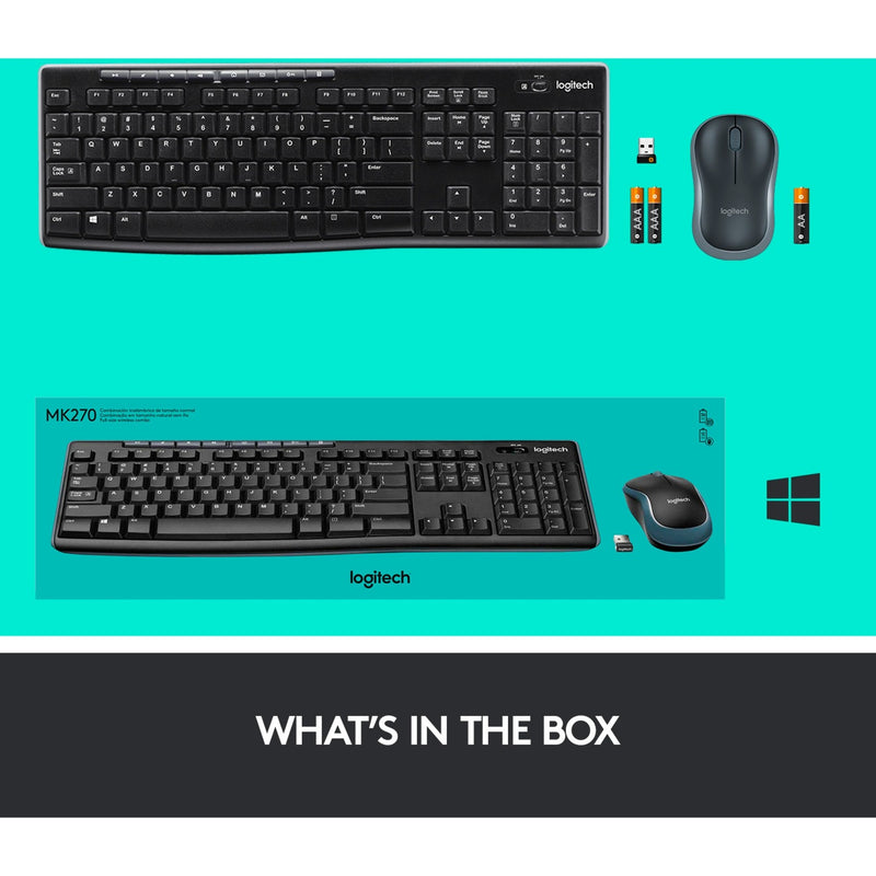 ギャラリービューアに画像をロードする, Logitech mk270 draadloze desktopset (zwart, eu lay-out (qwerty), rubberdome)

