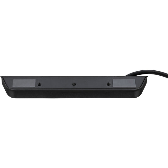 Brennenstuhl estilo hoekstekkerdoos 4-voudig stekkerdoos (zwart roestvrij staal, 2x usb)