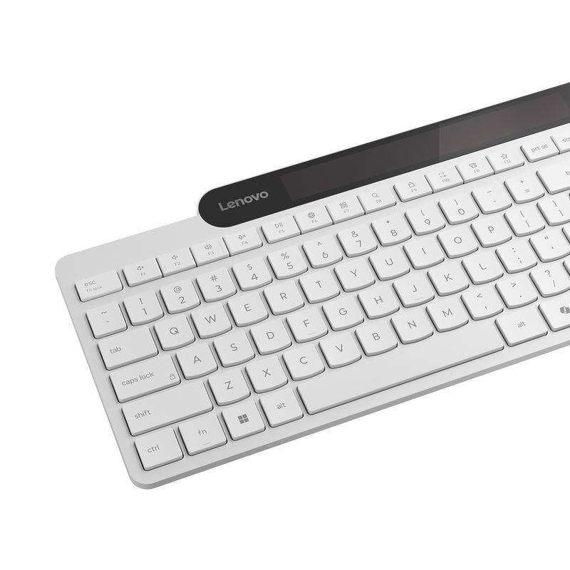 Load image into Gallery viewer, Lenovo 800 self-charging bluetooth keyboard (wit, us lay-out (qwerty), plunger, 100%, plunger switch, bluetooth 5.1, usb-c)
