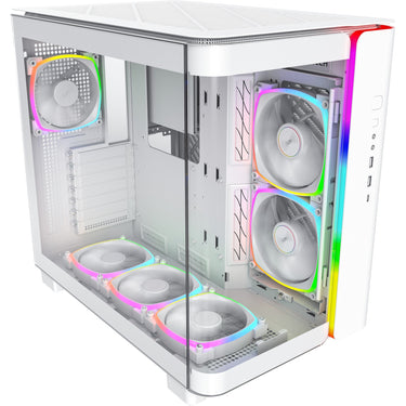 Montech king 95 pro midi tower behuizing (wit | 2x usb-a | 1x usb-c | rgb | tempered glass)
