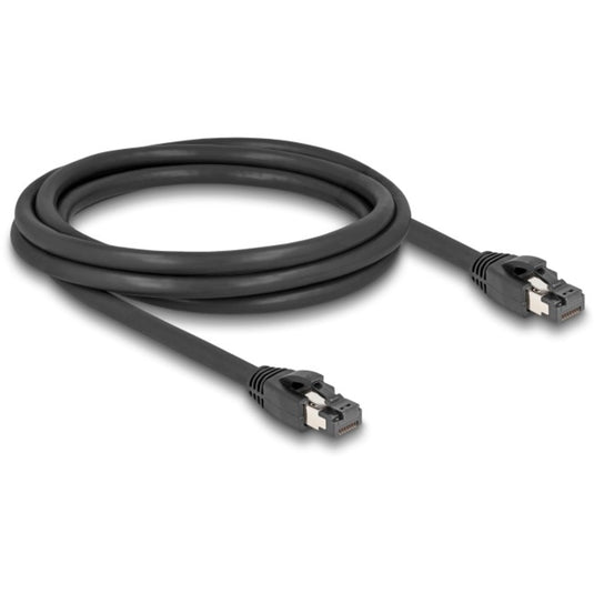 Delock patchkabel s ftp, rj-45 met cat.8.1 (zwart, 2 meter)