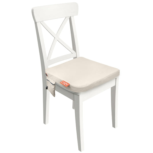 Cozy jord outdoor infrarood verwarmd draadloos zitkussen warmtekussen (lichtbeige, powerbank 10000 mah)