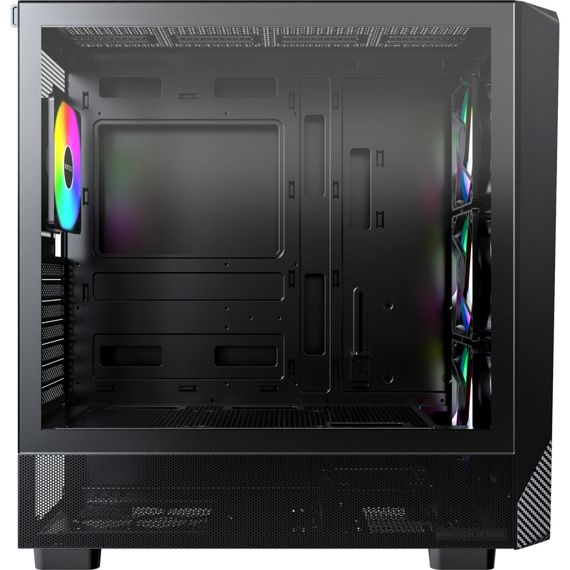 Load image into Gallery viewer, Montech x5 midi tower behuizing (zwart | 2x usb-a | 1x usb-c | tempered glass)
