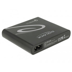 Delock usb oplader 1x usb type-c + 3x usb type-a (zwart)