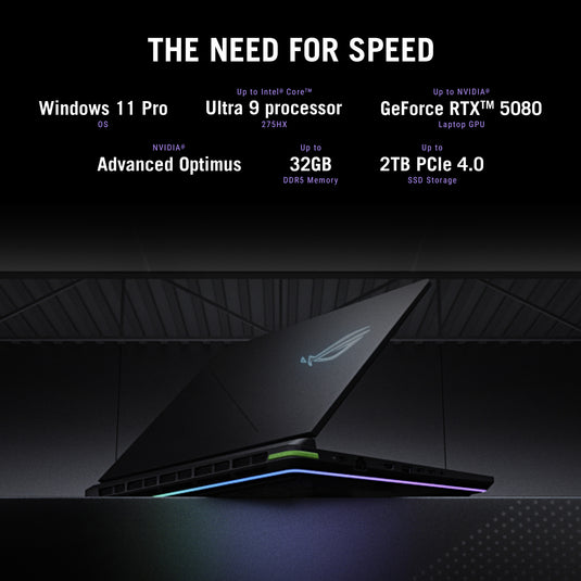 Asus rog strix g16 g615lp-s5016w 16 gaming laptop (zwart grijs | core ultra 9 275hx | rtx 5070 | 32 gb | 1tb ssd)