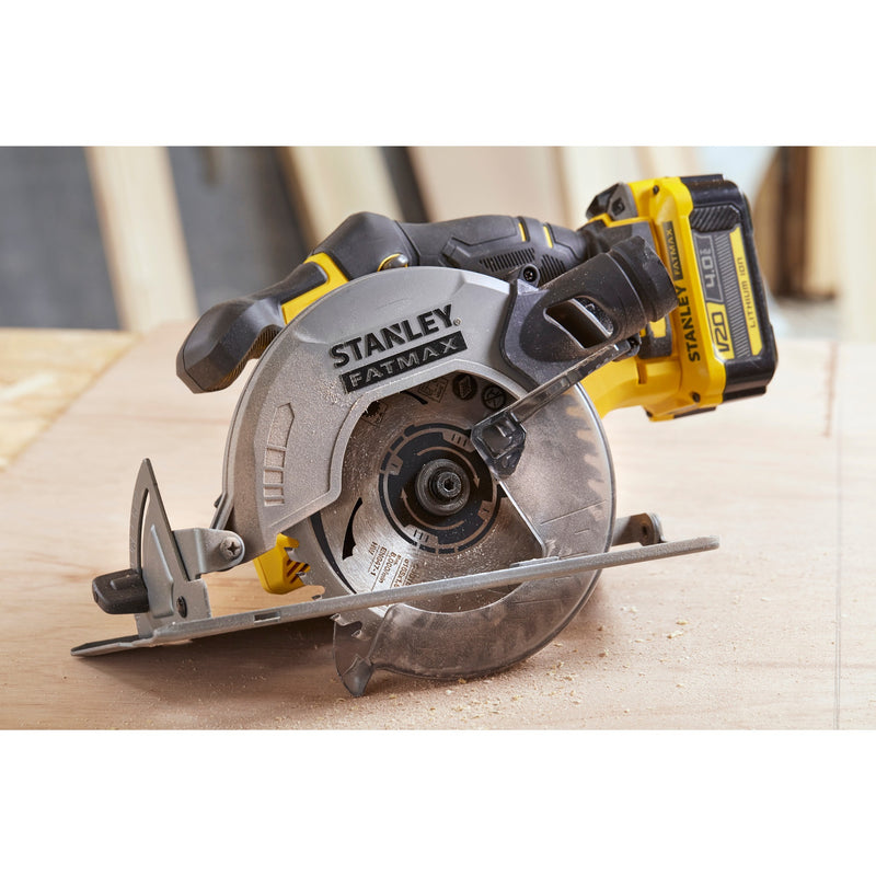 Load image into Gallery viewer, Stanley fatmax v20 18v handcirkelzaag (geel zwart, koffer, 2 accu's (2.0ah) en oplader (4a) inbegrepen)
