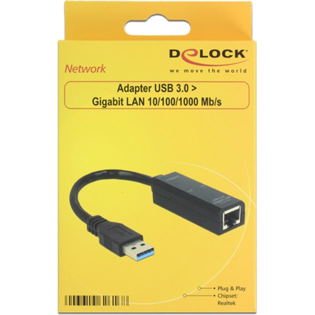 Load image into Gallery viewer, Delock adapter usb 3.0 > gigabit lan (zwart, 62616)
