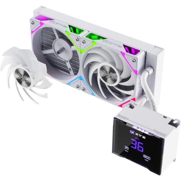 Laden Sie das Bild in Galerie -Viewer, Xyz pc gear hydrotemp aio 240 waterkoeling (wit, argb, pwm)

