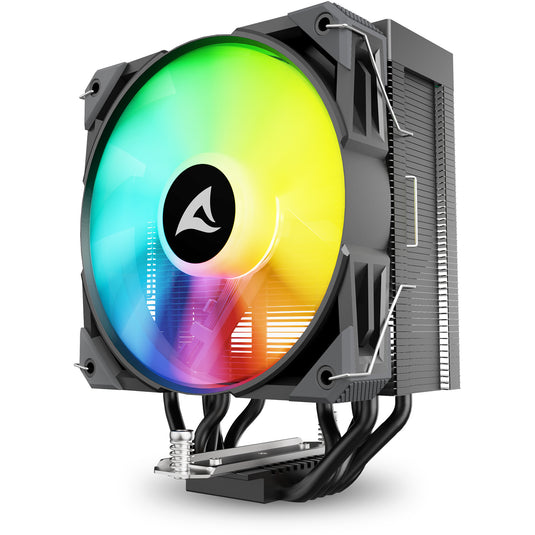 Sharkoon a50 rgb cpu-koeler (zwart, 4-pins pwm fan-connector)
