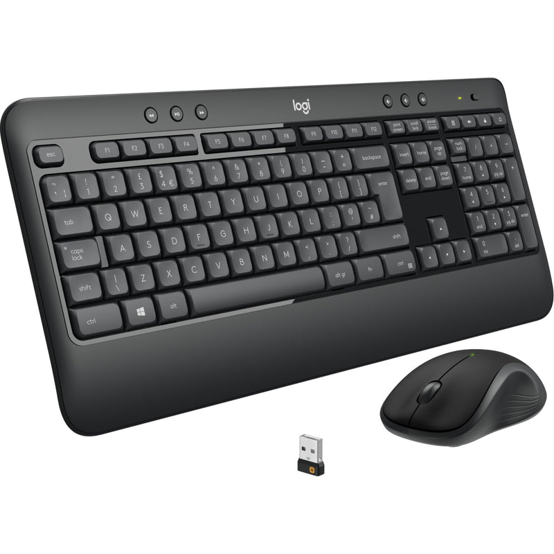 Afbeelding laden in galerijviewer, Logitech mk540 advanced draadloze desktopset (donkergrijs, eu lay-out (qwerty), 1000 dpi)
