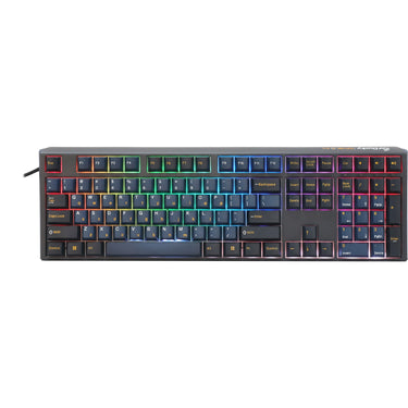 Ducky one 3 pro, gaming toetsenbord (zwart, us lay-out, cherry mx2a blue, rgb led, double-shot pbt, quack mechanics, hot swap)