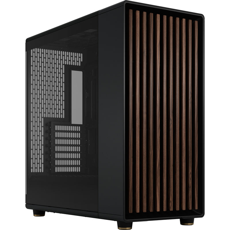 Afbeelding laden in galerijviewer, Fractal design north xl rc charcoal black tg dark midi tower behuizing (zwart houtkleur | 2x usb-a | 1x usb-c | tempered glass)
