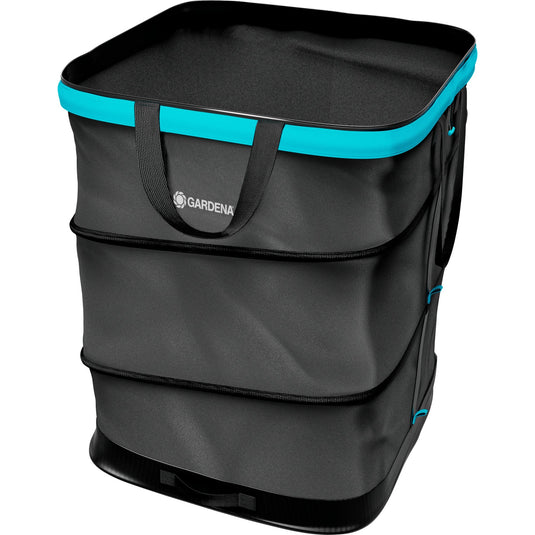 Gardena tuinafvalzak pop-up rechthoekig, maat l (zwart turquoise, tot 220 liter)
