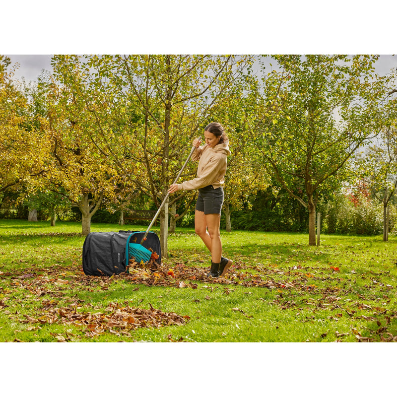 Load image into Gallery viewer, Gardena tuinafvalzak pop-up rechthoekig, maat l (zwart turquoise, tot 220 liter)
