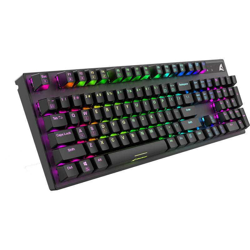 Load image into Gallery viewer, Sharkoon skiller sgk20 rgb mechanisch gaming toetsenbord (zwart, us lay-out (qwerty), huano brown, 100%, rgb)
