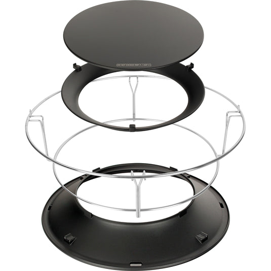Kamado joe slōroller met rvs cooking rack voor classic i ii inlegrooster