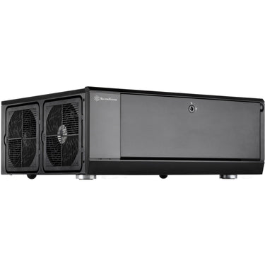 Silverstone sst-gd10b htpc behuizing (zwart | 2x usb-a)