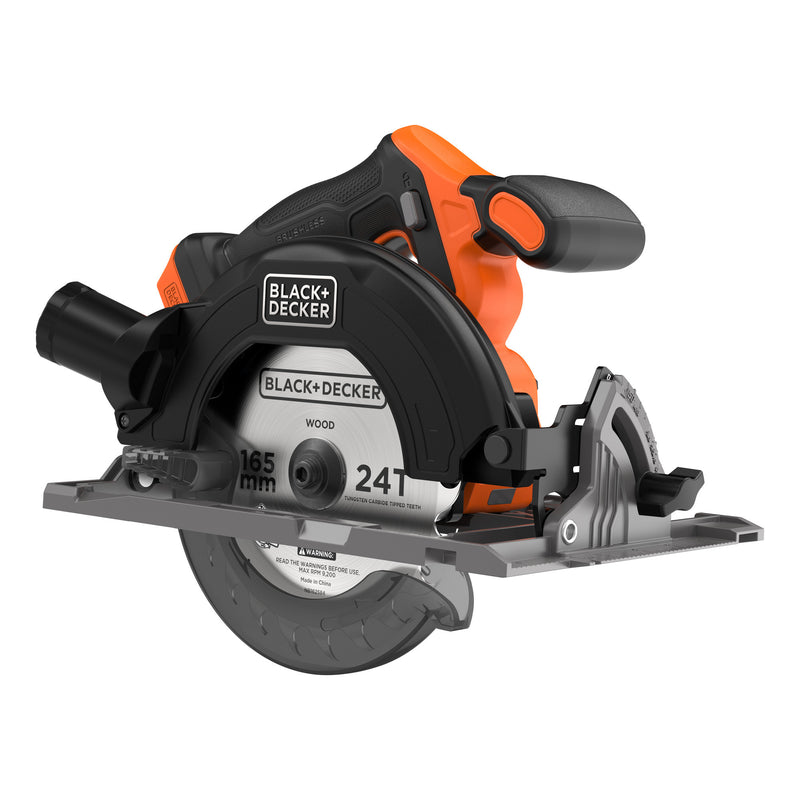 Load image into Gallery viewer, Black+decker 18v brushless cirkelzaag 165mm handcirkelzaag (zwart oranje, accu en oplader niet inbegrepen)
