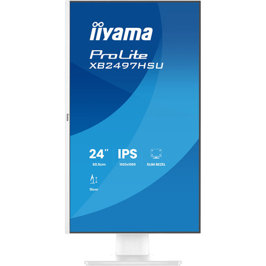 Iiyama prolite xb2497hsu-w1 23.8 monitor (wit (mat), 120 hz, hdmi, displayport, usb, audio)