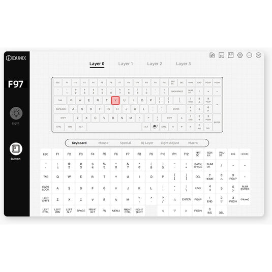 Iqunix f97 happy ape wireless mechanical keyboard (bruin, us lay-out (qwerty), ttc holy panda, 96%, rgb leds, hot-swappable, pbt, 2.4ghz | bluetooth 5.1 | usb-c)